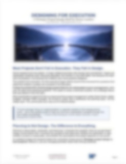 Design Before You Execute